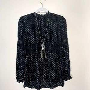 Dynamite Polka Dot Blouse